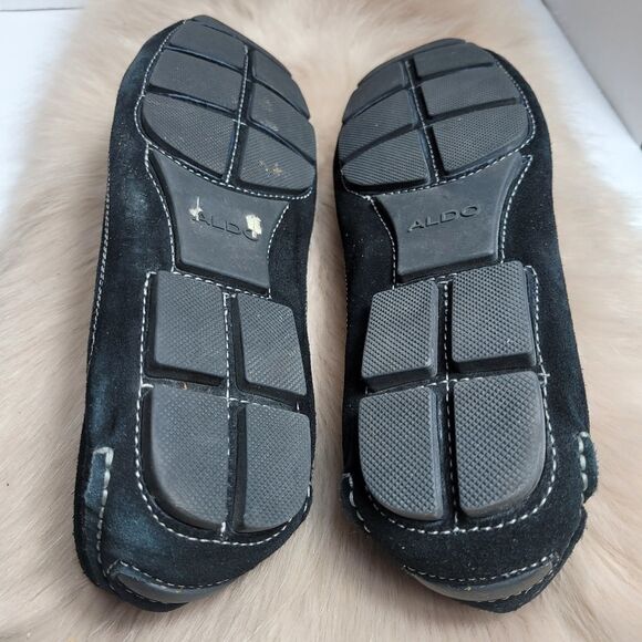 Aldo Black Suede Mens Loafers Shoes Size12 - Picture 4 of 5